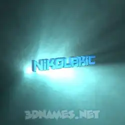 nikolakic in Light Shine style - 3D name wallpaper
