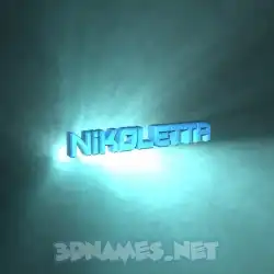 nikoletta in Light Shine style - 3D name wallpaper