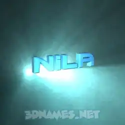 nila in Light Shine style - 3D name wallpaper