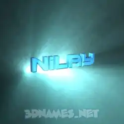 nilay in Light Shine style - 3D name wallpaper
