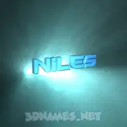 niles in Light Shine style - 3D name wallpaper