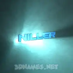 niller in Light Shine style - 3D name wallpaper