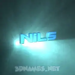 nils in Light Shine style - 3D name wallpaper