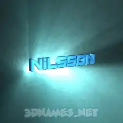 nilsson in Light Shine style - 3D name wallpaper