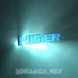 nimer in Light Shine style - 3D name wallpaper