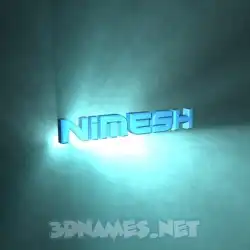 nimesh in Light Shine style - 3D name wallpaper