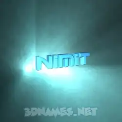 nimit in Light Shine style - 3D name wallpaper