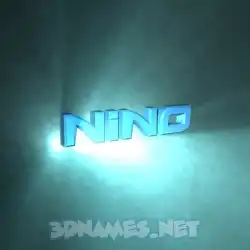 nino in Light Shine style - 3D name wallpaper