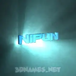 nipun in Light Shine style - 3D name wallpaper