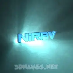 nirav in Light Shine style - 3D name wallpaper
