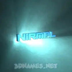 nirmal in Light Shine style - 3D name wallpaper