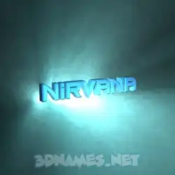 nirvana in Light Shine style - 3D name wallpaper