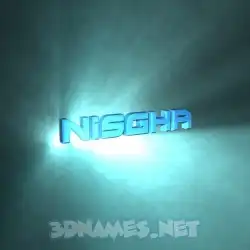 nisgha in Light Shine style - 3D name wallpaper