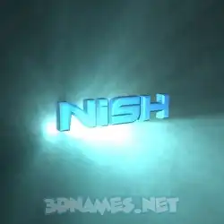 nish in Light Shine style - 3D name wallpaper