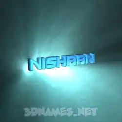 nishaan in Light Shine style - 3D name wallpaper