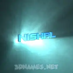 nishal in Light Shine style - 3D name wallpaper