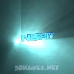 nishit in Light Shine style - 3D name wallpaper