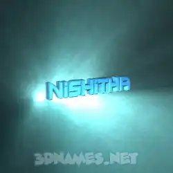 nishitha in Light Shine style - 3D name wallpaper
