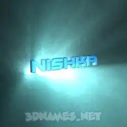 nishka in Light Shine style - 3D name wallpaper