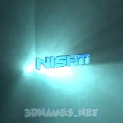 nishti in Light Shine style - 3D name wallpaper