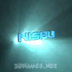 nishu in Light Shine style - 3D name wallpaper