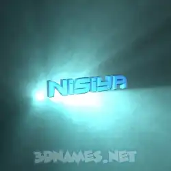 nisiya in Light Shine style - 3D name wallpaper
