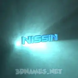 nissin in Light Shine style - 3D name wallpaper