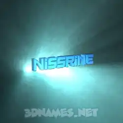 nissrine in Light Shine style - 3D name wallpaper