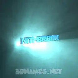 niti-bronx in Light Shine style - 3D name wallpaper