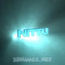 nittu in Light Shine style - 3D name wallpaper