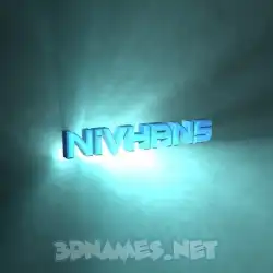 nivhans in Light Shine style - 3D name wallpaper