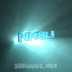 nkuli in Light Shine style - 3D name wallpaper