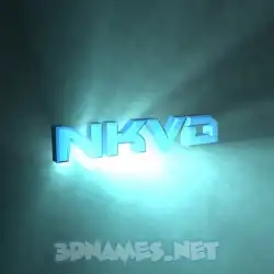 nkvd in Light Shine style - 3D name wallpaper