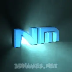 nm in Light Shine style - 3D name wallpaper