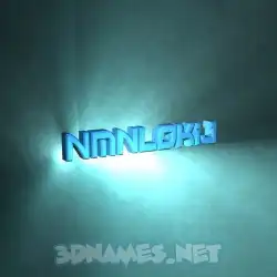 nmnlokij in Light Shine style - 3D name wallpaper