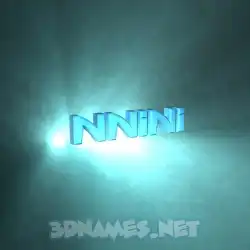 nnini in Light Shine style - 3D name wallpaper