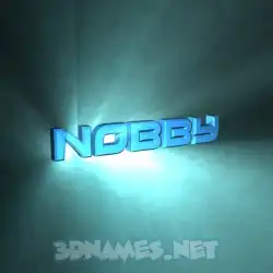 nobby in Light Shine style - 3D name wallpaper