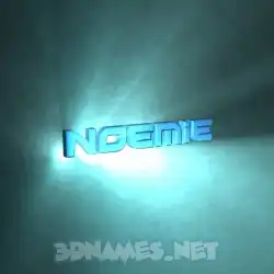 noemie in Light Shine style - 3D name wallpaper
