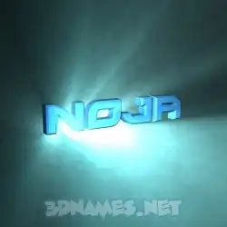 noja in Light Shine style - 3D name wallpaper