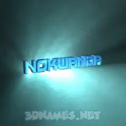 nokwanda in Light Shine style - 3D name wallpaper