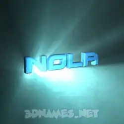 nola in Light Shine style - 3D name wallpaper
