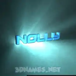 nolly in Light Shine style - 3D name wallpaper