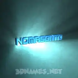 nomasonto in Light Shine style - 3D name wallpaper