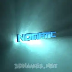 nomatic in Light Shine style - 3D name wallpaper