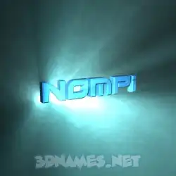 nompi in Light Shine style - 3D name wallpaper