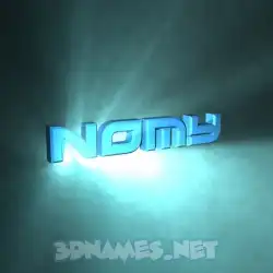 nomy in Light Shine style - 3D name wallpaper