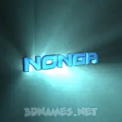 nonga in Light Shine style - 3D name wallpaper
