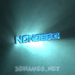 nonoback in Light Shine style - 3D name wallpaper