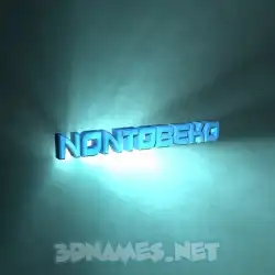 nontobeko in Light Shine style - 3D name wallpaper