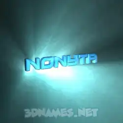 nonyta in Light Shine style - 3D name wallpaper